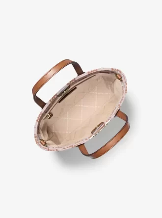 Vincent Small Logo Jacquard Convertible Tote Bag with Card Case