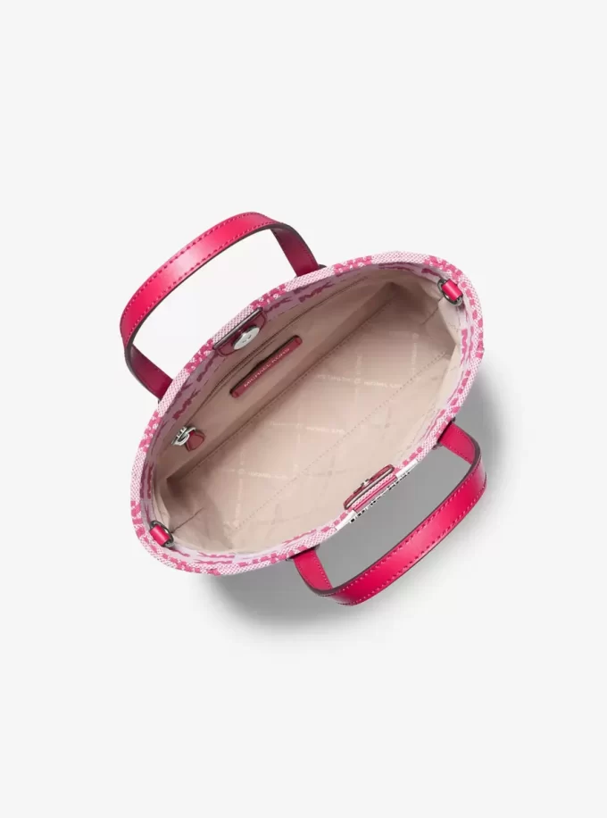 Vincent Small Logo Jacquard Tote Bag with Card Case