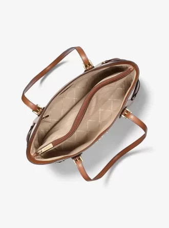 Voyager Large Color-Block Signature Logo Tote Bag