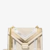 Whitney Medium Signature Logo and Metallic Shoulder Bag Whitney Medium Signature Logo and Metallic Shoulder Bag