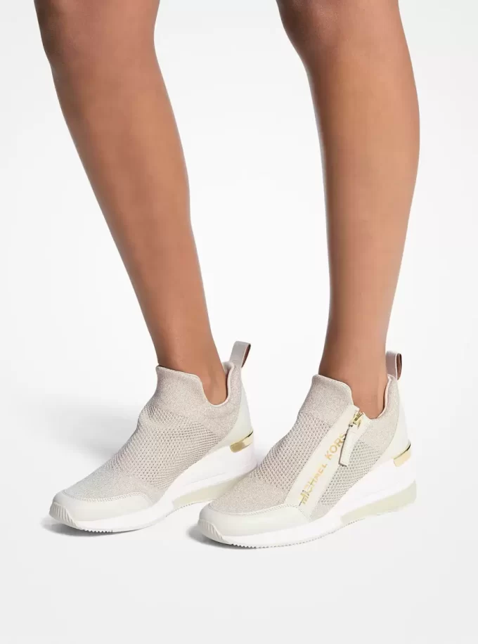 Willis Metallic Stretch Knit Trainer