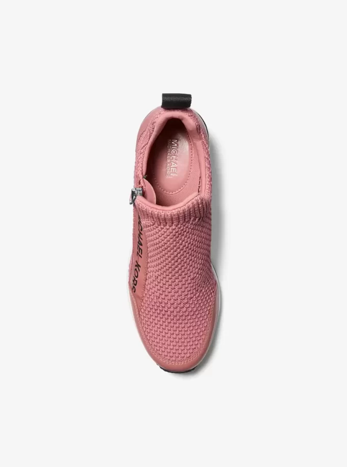Willis Textured Stretch-Knit Trainer