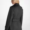 Wool Blend Belted Wrap Coat