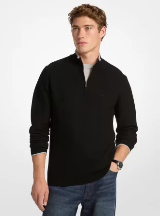 Wool Blend Quarter-Zip Sweater
