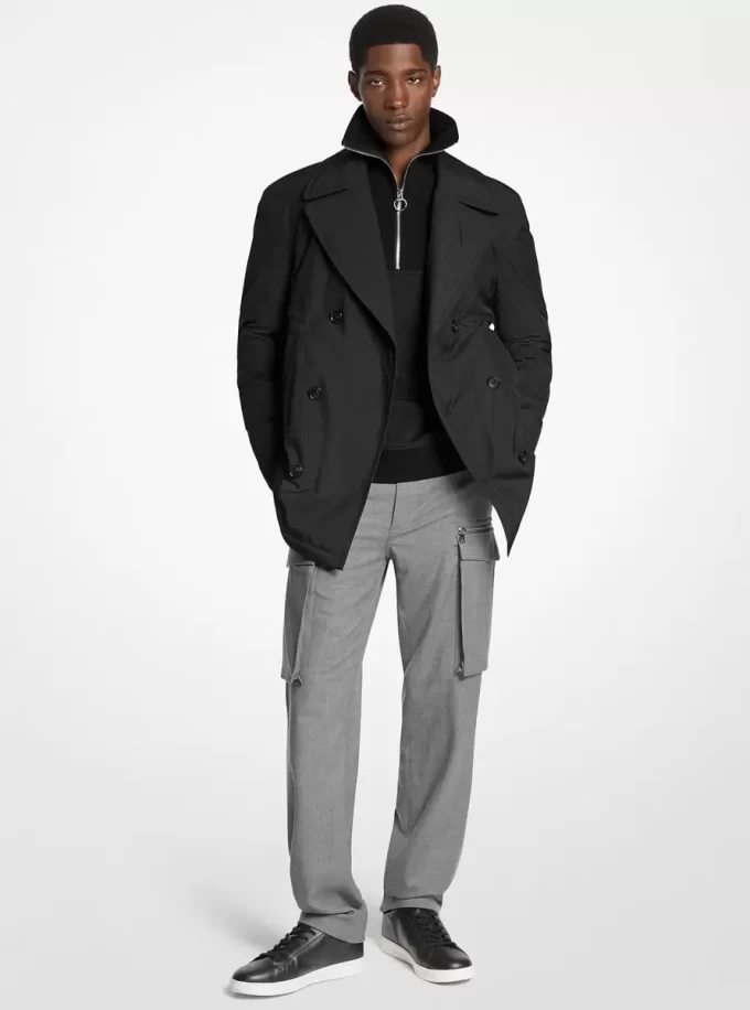 Woven Peacoat