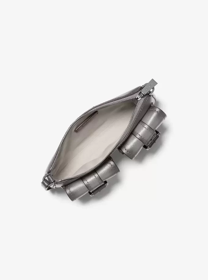 Zoe Small Burnished Leather Pochette