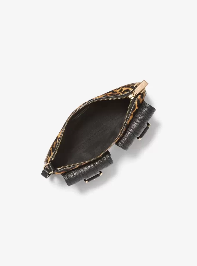 Zoe Small Leopard Print Calf Hair Pochette Zoe Small Leopard Print Calf Hair Pochette